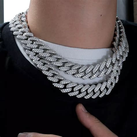 diamond iced out cuban link chain|iced out cuban real.